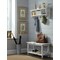 Alaterre Furniture Country Cottage Coat Hooks and Bench Set, White Antique Finish ACCA0304WA - alternate 3